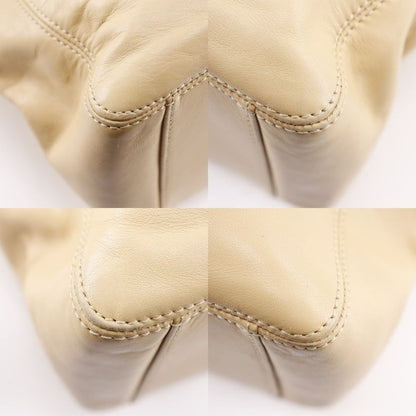 Chanel Coco Mark Lambskin Beige Women's Shoulder Bag