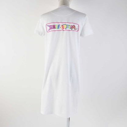 Hermes 23SS 3e4507dh 100% Cotton Short Sleeve T-shirt Dress White Multi 34