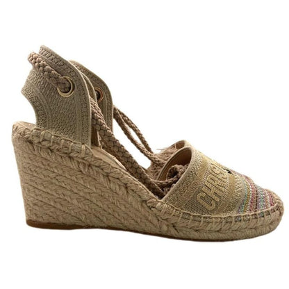 Dior Espadrilles Kdp788mlu Siz36.5 Women's Lace Up Christian Dior