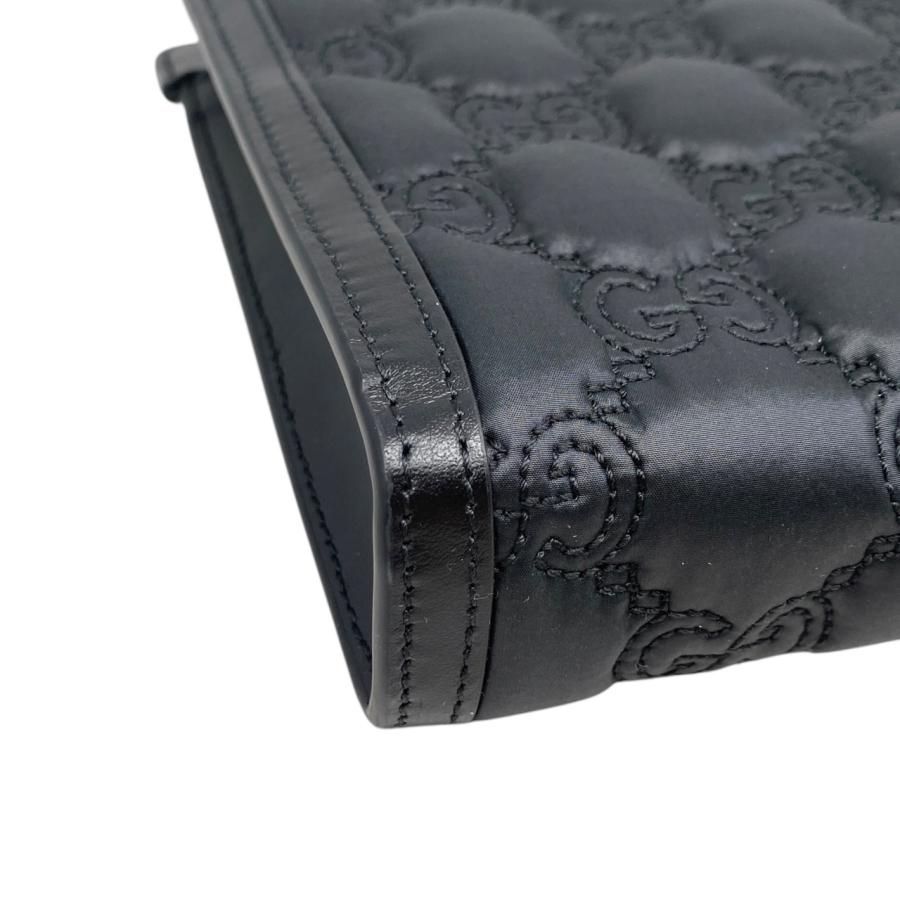 Gucci Handbag Shoulder Bag Mini Top Handle Bag 723776 Ggmatelasse Black Purple