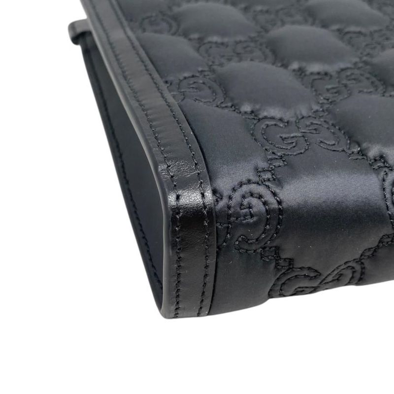 Gucci Handbag Shoulder Bag Mini Top Handle Bag 723776 Ggmatelasse Black Purple