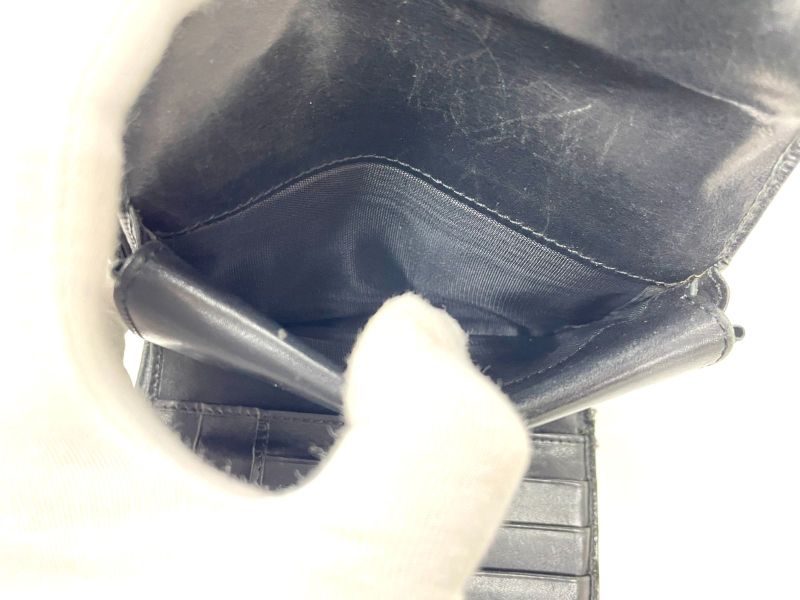 Celine Old Celine Vintage C Macadam Allover Jacquard And Leather Trifold Wallet