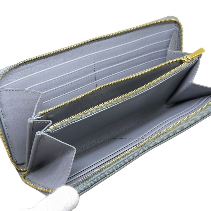 Celine Current Logo 12 Cards 2 Free Pockets Round Zipper Long Wallet Women