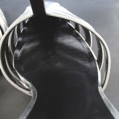 Celine High Heel Ankle Strap Sandals Size 35 Approx 22cm (8.66in) Silver Color