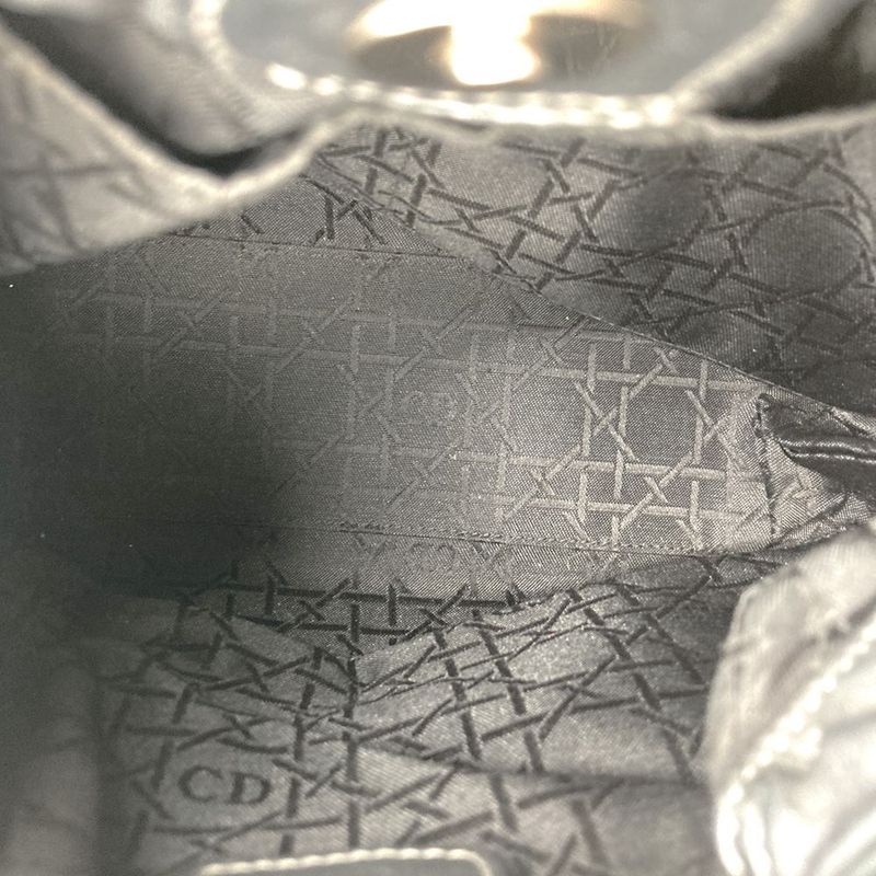 Christian DIOR Maris Pearl Handbag Leather Gray Women