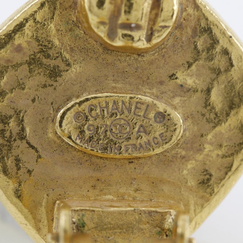Chanel Coco Mark Vintage Gold Plated 97A Ladies 20.2g Earring
