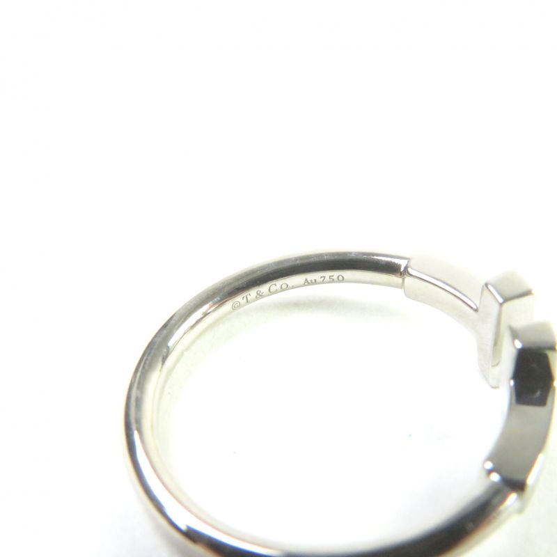 Tiffany & Co T-wire Ring 18K White Gold Accessory Ring Silver Size 7 Equivalent