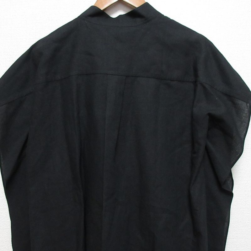 Loewe Pauraz Ibiza Cotton Linen Sleeveless Oversize D Blouse Size S Black