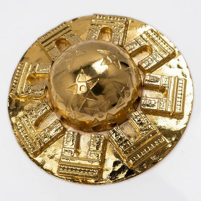 Celine Brooch Gold Dome Motif Arc De Triomphe Star