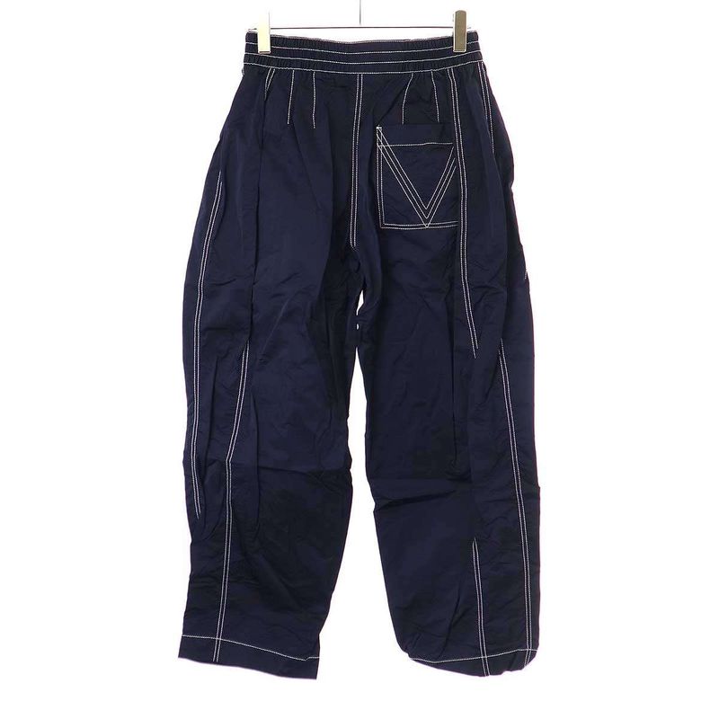Bottega Veneta 24ss Tech Nylon Wide Tapered Pants 768000 Vf4k0 Navy S