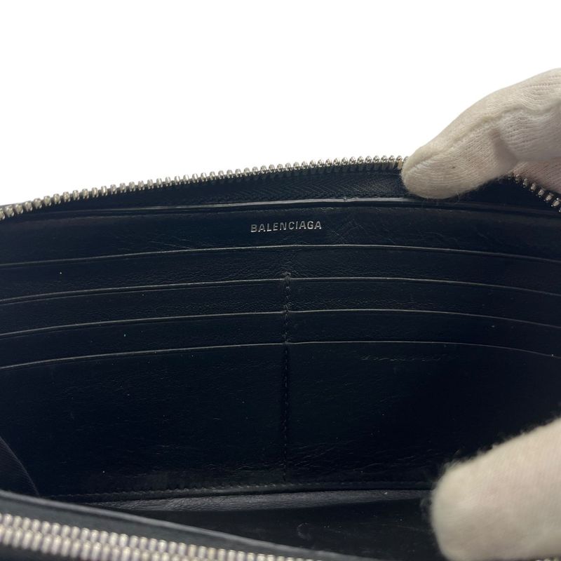 2850 Balenciaga Continental Long Wallet 504547 Preowned Zipper Wallet