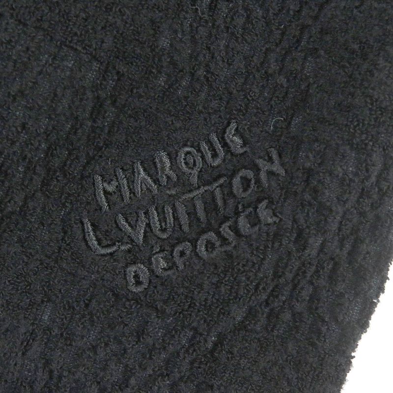 Louis Vuitton 24AW 1afrbr Damier French Terry Cotton Shorts Black 5L Made In