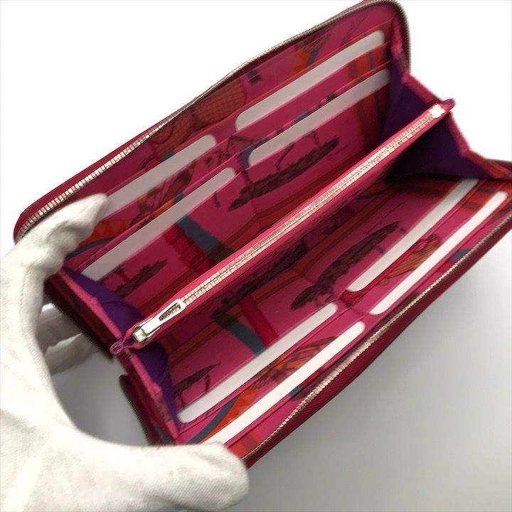 Hermes Azap Long Silk in Epsom Shikaku Rouge Wallet