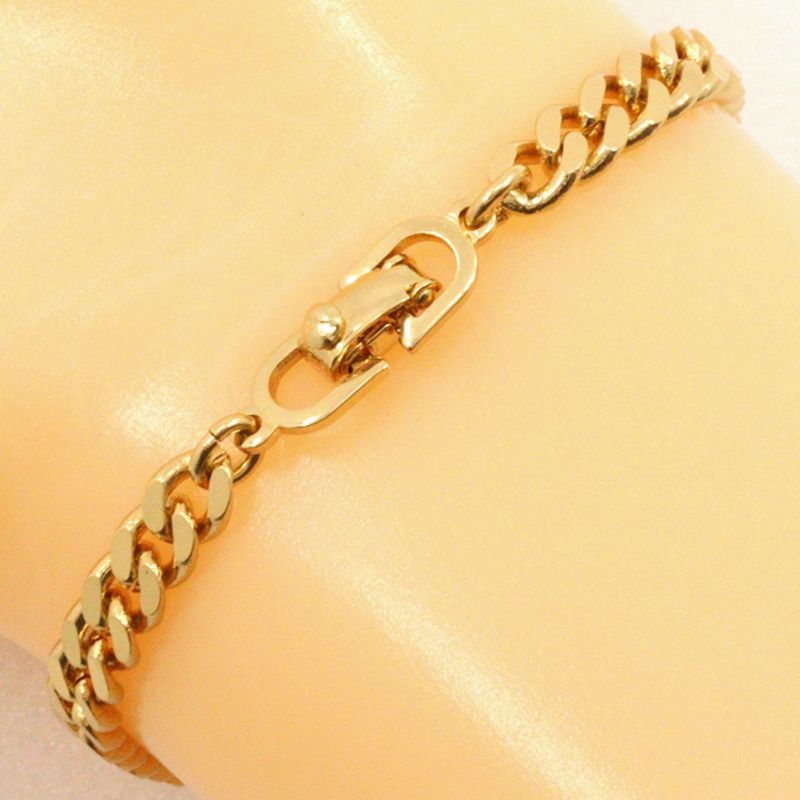 [dior] Christian Dior Emblem Gold Plated Ladies 8.8g Bracelet