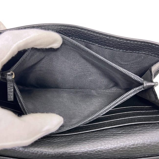 Gucci Bifold Long Wallet Black Interlocking 449279 Wallet