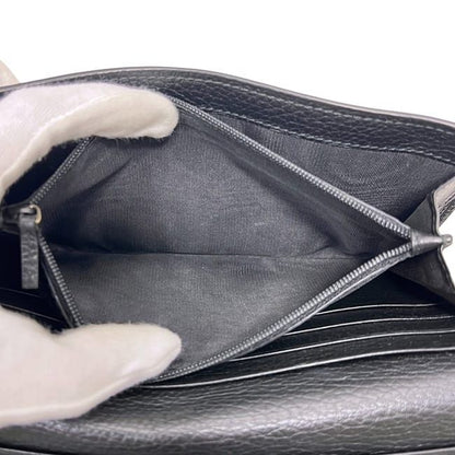Gucci Bifold Long Wallet Black Interlocking 449279 Wallet