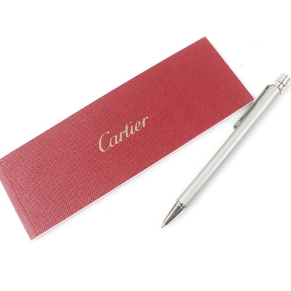 Cartier Santos De Cartier Ballpoint Pen With Logo Twist Stationery Silver Men's