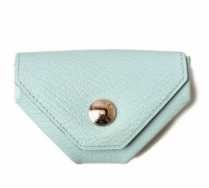 Hermes Coin Case Coin Purse Hermes Le Van Cattle Leather Light Blue