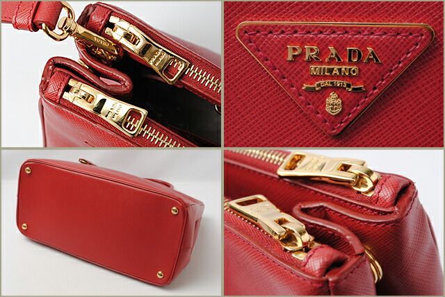 Prada Handbag Shoulder Bag Prada B1786t Saffiano Fuoco Red With 2 Way Strap