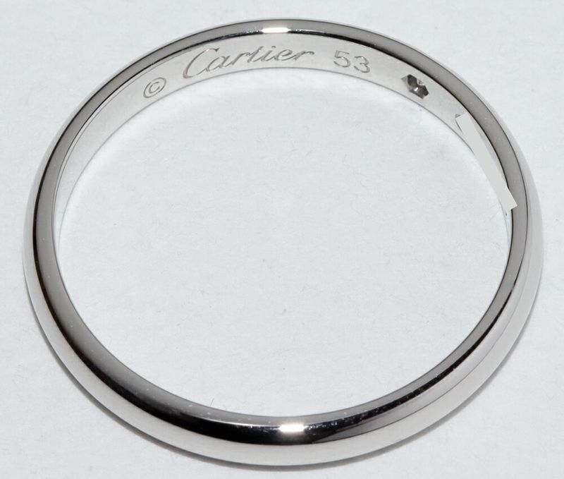 Cartier Ring Pt950 Diamond 1P (001ct) Classic Wedding Ring 1895 Wedding Ring