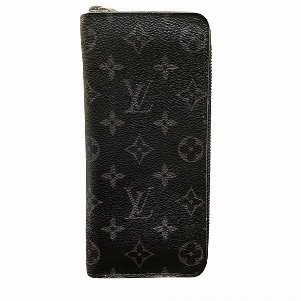 Louis Vuitton Monogram Eclipse Zippy Wallet Vertical M62295 Long Wallet For Men