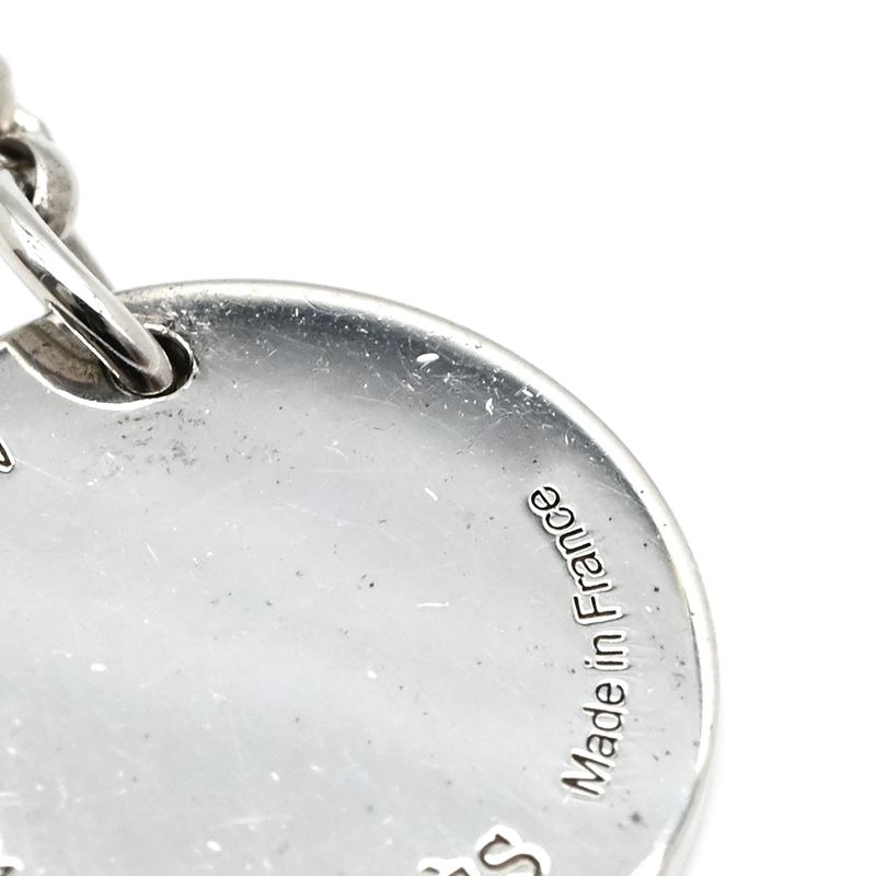 Hermes Necklace Exlibris Pendant PM 18k Pink Gold Silver 925 Silver and Pink