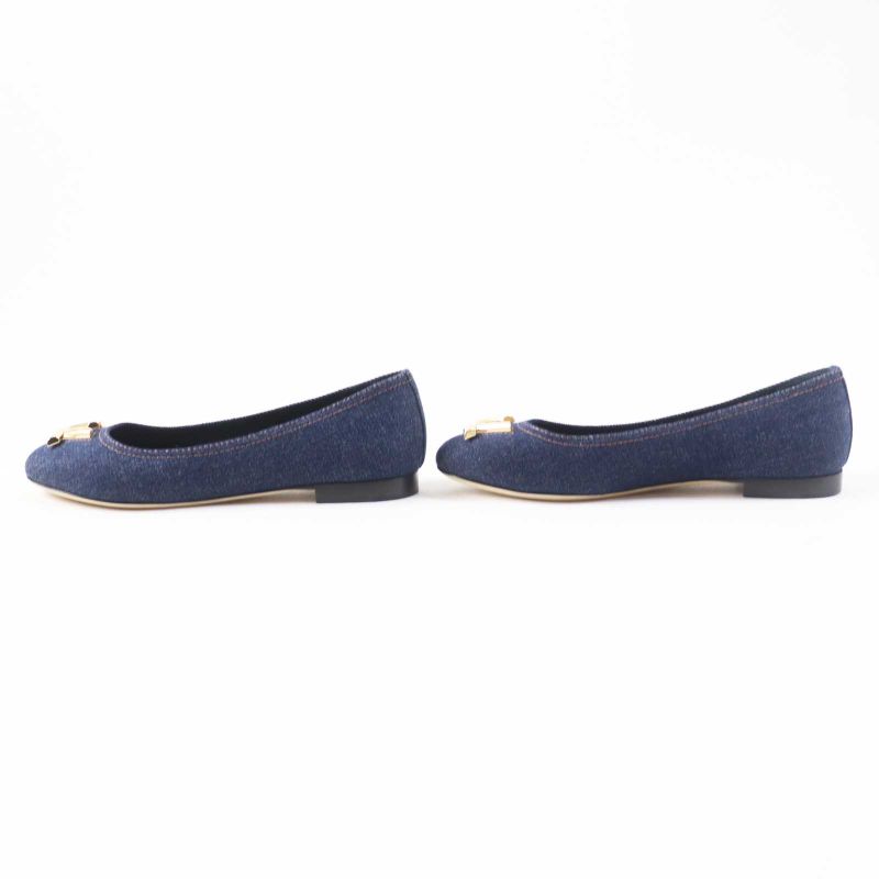 Louis Vuitton Shake Line Ballerina LV Twist Accessories Denim Flat Pumps