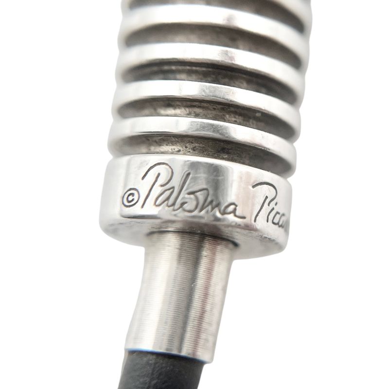 Tiffany & Co Surfer Paloma Grube Necklace Black Unisex Rubber Silver