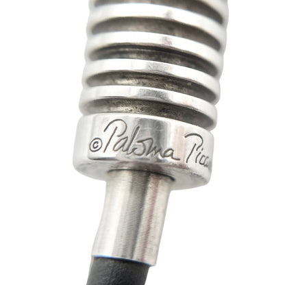 Tiffany & Co Surfer Paloma Grube Necklace Black Unisex Rubber Silver