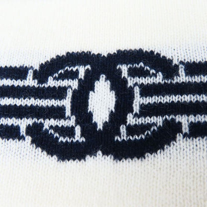 Chanel Knit Cap Cashmere Cotton White Black Knit Hat Coco Mark Apparel Women