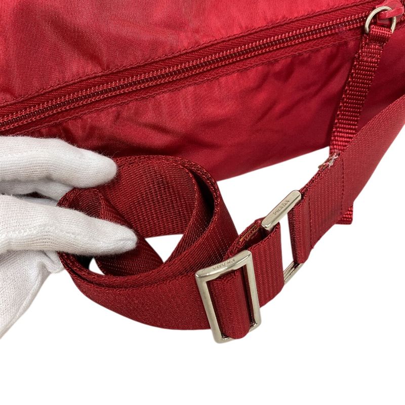Prada B1738 Messenger Red Shoulder Bag Cabasn Diagonal Shoulder Brand Red Women