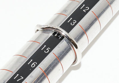 Tiffany & Co Pt950 Ring With 9 Diamonds (006ct) Curved Band Ring Width 2mm