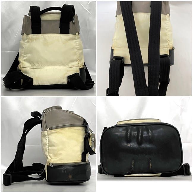 Chanel Backpack Gray White Black Sport A03595 With A Reason