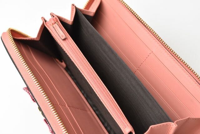 Gucci Wallet Gucci Long Wallet Round Zipper GG Marmont Ribbon Pink 435819 Dlxwj