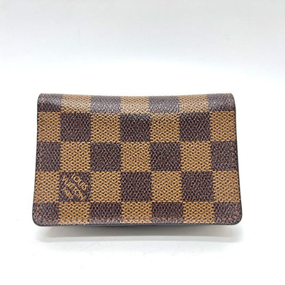 Louis Vuitton Card Case Organizer De Poche M60502 Damier Canvas Ebène Brown