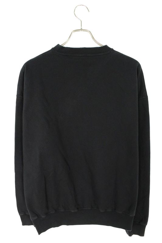 Balenciaga 676629 Tlva9 Vintage Finish Logo Print Sweatshirt Men's S