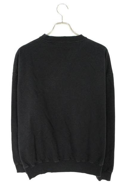 Balenciaga 676629 Tlva9 Vintage Finish Logo Print Sweatshirt Men's S