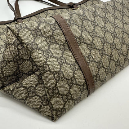 Gucci 308613 Tote Bag GG Supreme Leather Brown Ladies Men Fashion  Gift