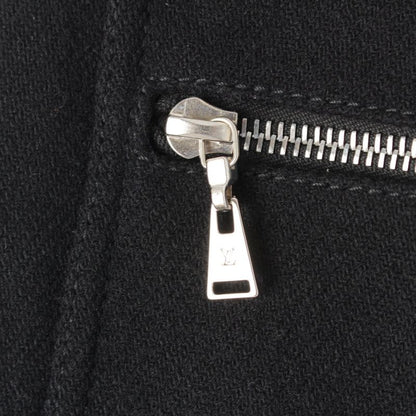 Louis Vuitton Wool Zip Design Melton Skirt Black 38