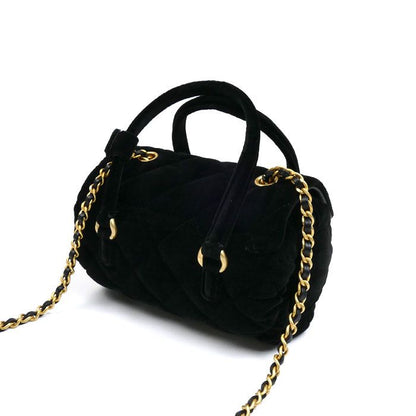 Chanel Velvet Mini Beau Ring 2024 VIP Christmas Gift 2 Way Shoulder Bag Black