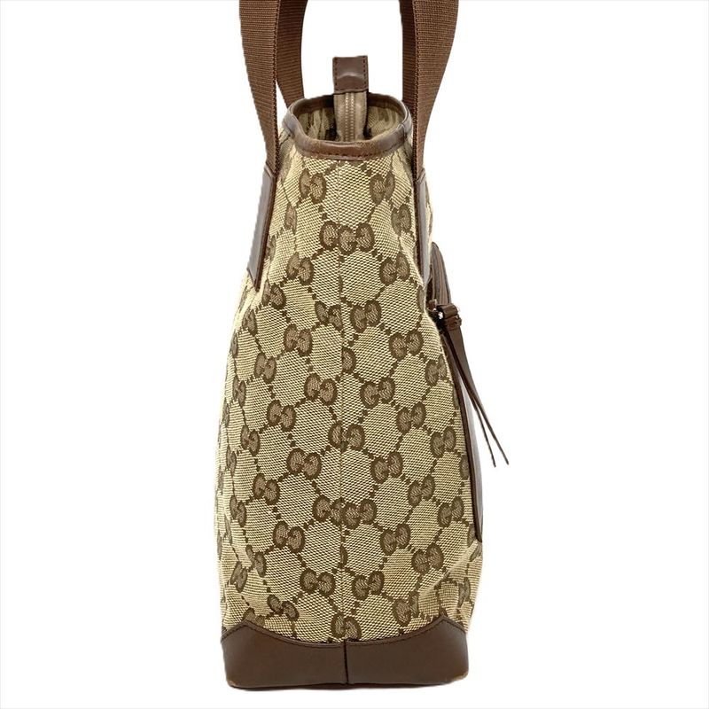Gucci Tote Bag GG Canvas Leather Beige 019 0402 Women