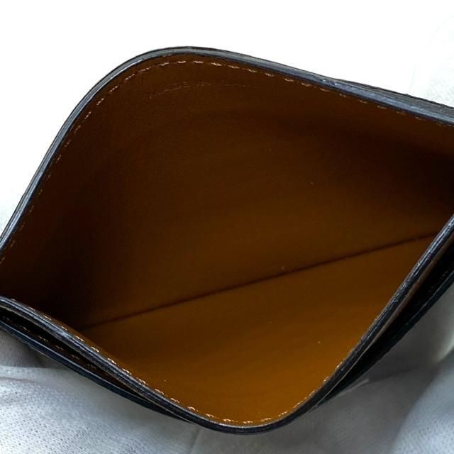 Celine Card Case Passcase Compact Triomphe Logo Leather Brown