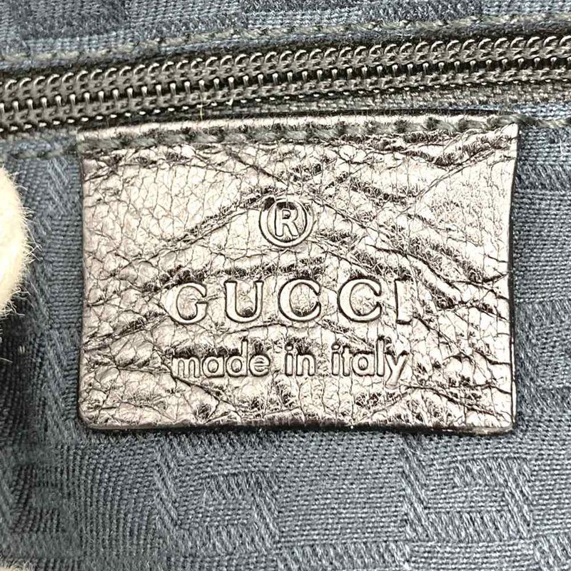 Gucci 113009 Handbag Mini Boston Leather Black Women Men Fashion