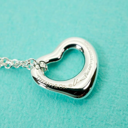 11mm (0.43in) Tiffany & Co Small Open Heart Necklace 24-5792s