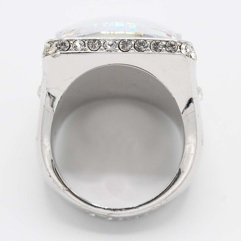 Christian DIOR Ring Ribbon Rhinestone L Approx 13 Accessories Women H12712