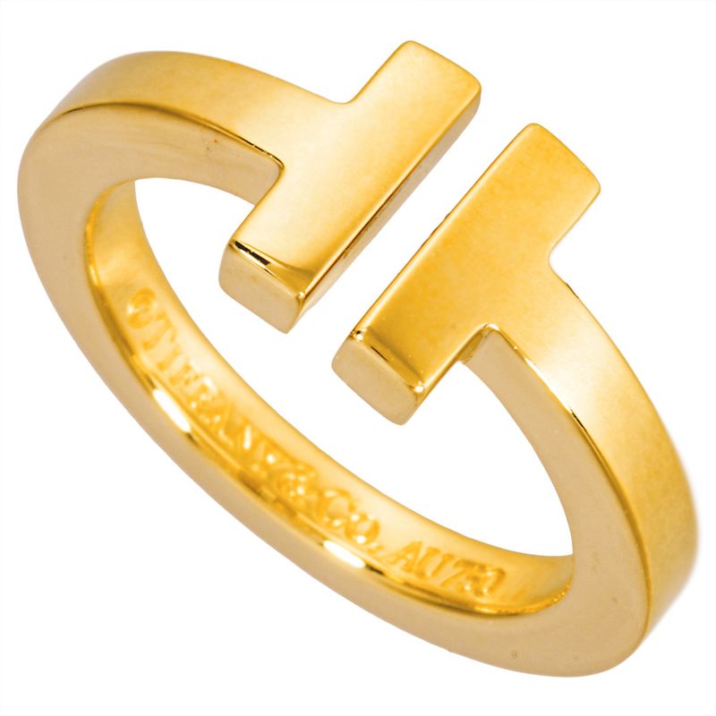 Tiffany & Co Tiffany & Co T Square Ring Ring Approx Size 8 18K Yellow Gold 60 G