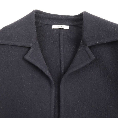Celine Phoebe Period Wool Long Coat 2 8p02 5955 Navy 38