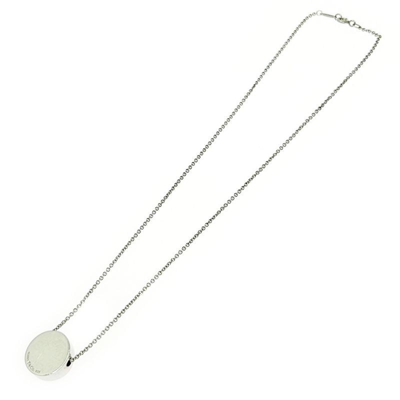 Tiffany & Co Silver 1837 Concave Circle Necklace 11.4g 925 Engraved 363881