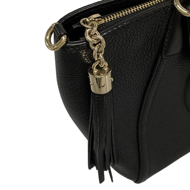 Gucci Handbag Soho 369176 Black Leather