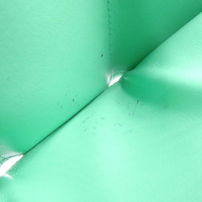 Bottega Veneta Intrecciato Compact Wallet Calf Silver Hardware Green Trifold